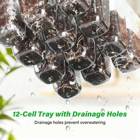 Bonviee 12-cell tray designed for easy transplant without disturbing roots