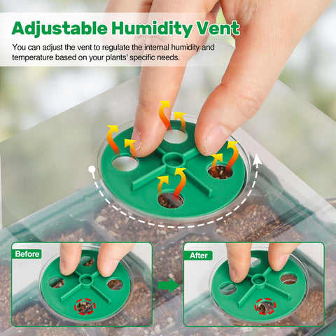 Bonviee tray with adjustable ventilation lid for humidity control