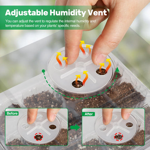 Bonviee lid features adjustable ventilation to control humidity.