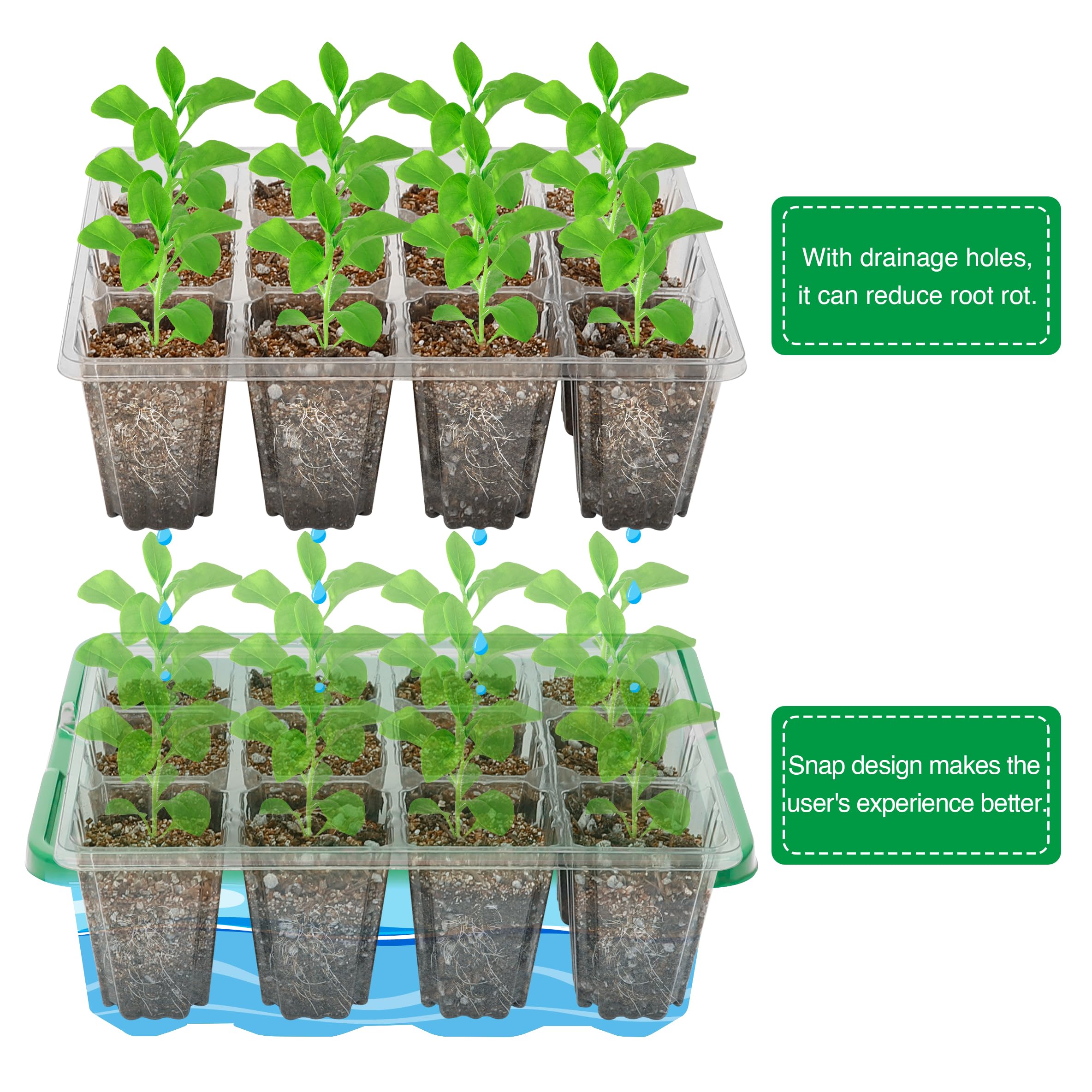 Bonviee seed tray compatible with heat mats and plant lights