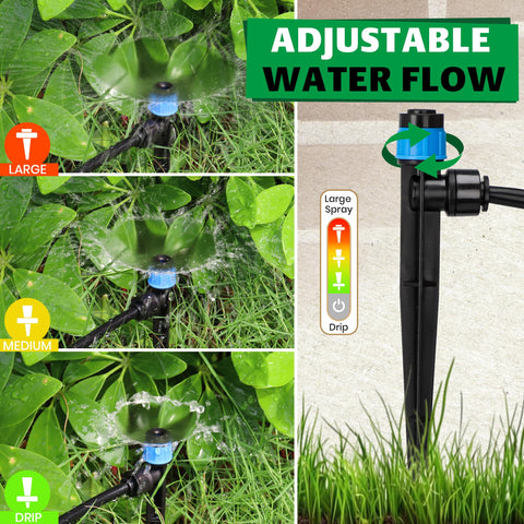 Bonviee stake in soil illustrates secure outdoor irrigation