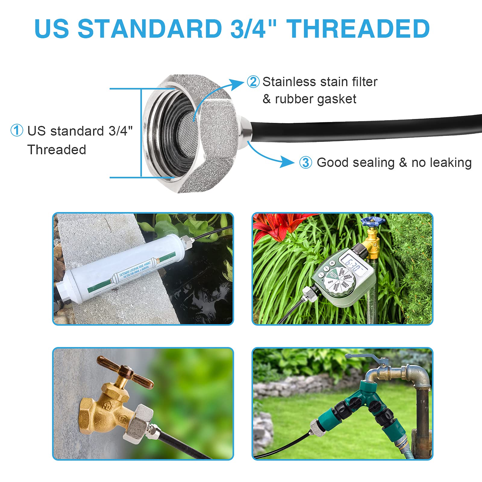 Bonviee UV-resistant black tubing—long-lasting outdoor performance.