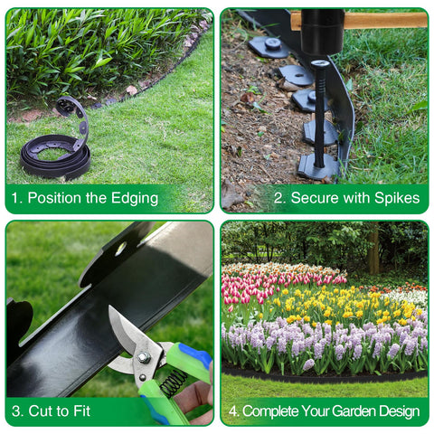 Bonviee weather-resistant edging withstands year-round outdoor use.