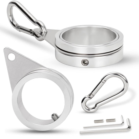 BONWIN 1-5inch flag pole ring closeup shows durable aluminum body.