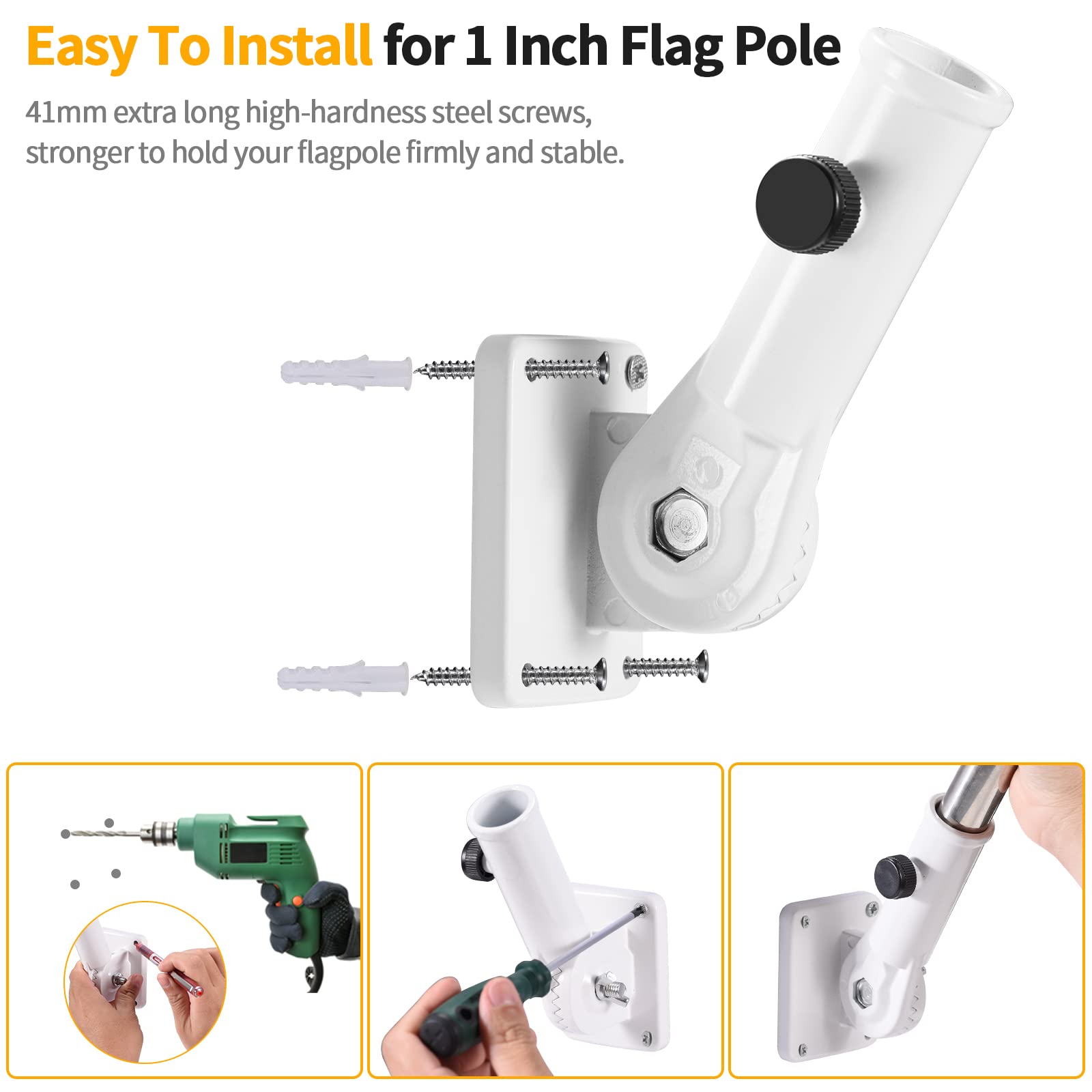 BONWIN 1-inch pole fit guarantees compatibility with standard flagpoles