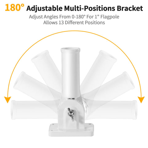BONWIN 180-degree adjustable angle options enabling versatile flag positioning