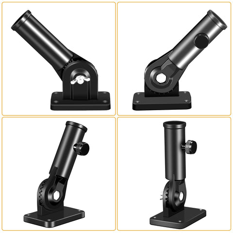 180-degree adjustable flag bracket displayed on wall for flexible angles.