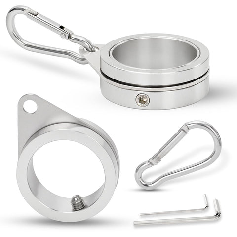 BONWIN 1inch flag pole rings assembly with adjustable fit for 0.75-1.02 in poles