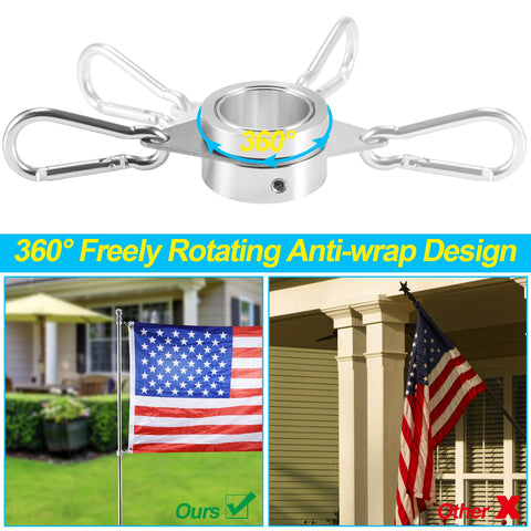 BONWIN 360° rotating flag mount enabling free spins