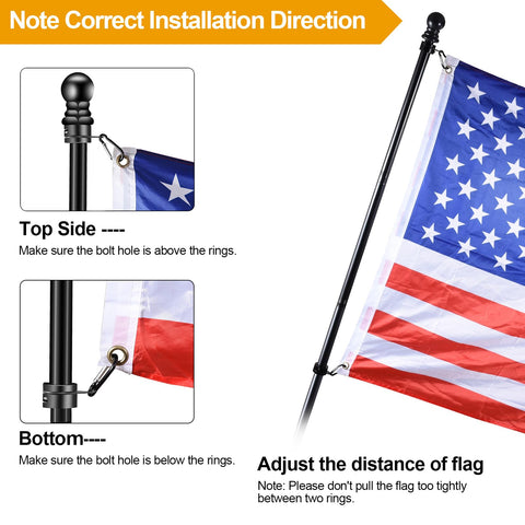 BONWIN Adjustable screw flag ring allows a custom pole fit.