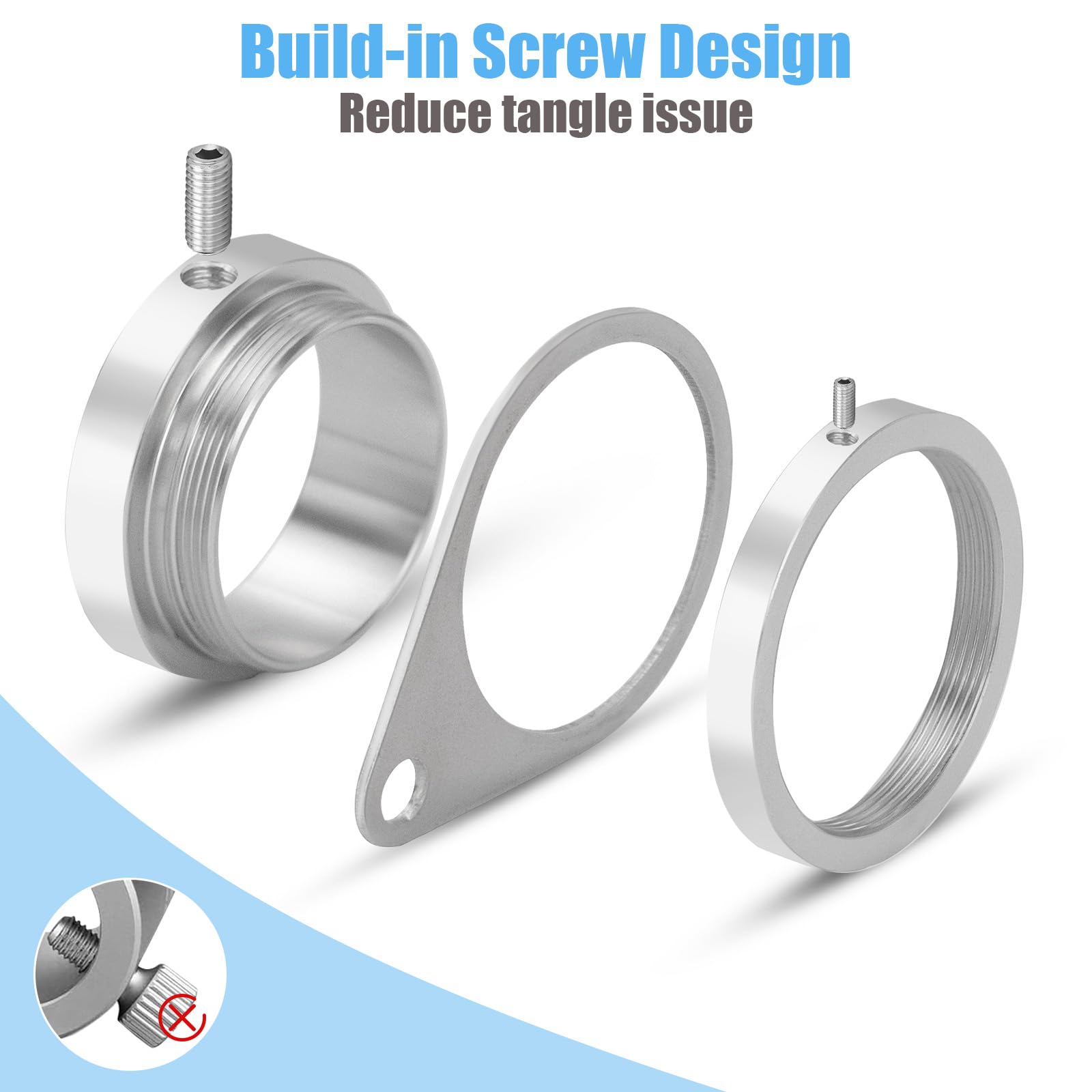 BONWIN adjustable screws fit different pole diameters.