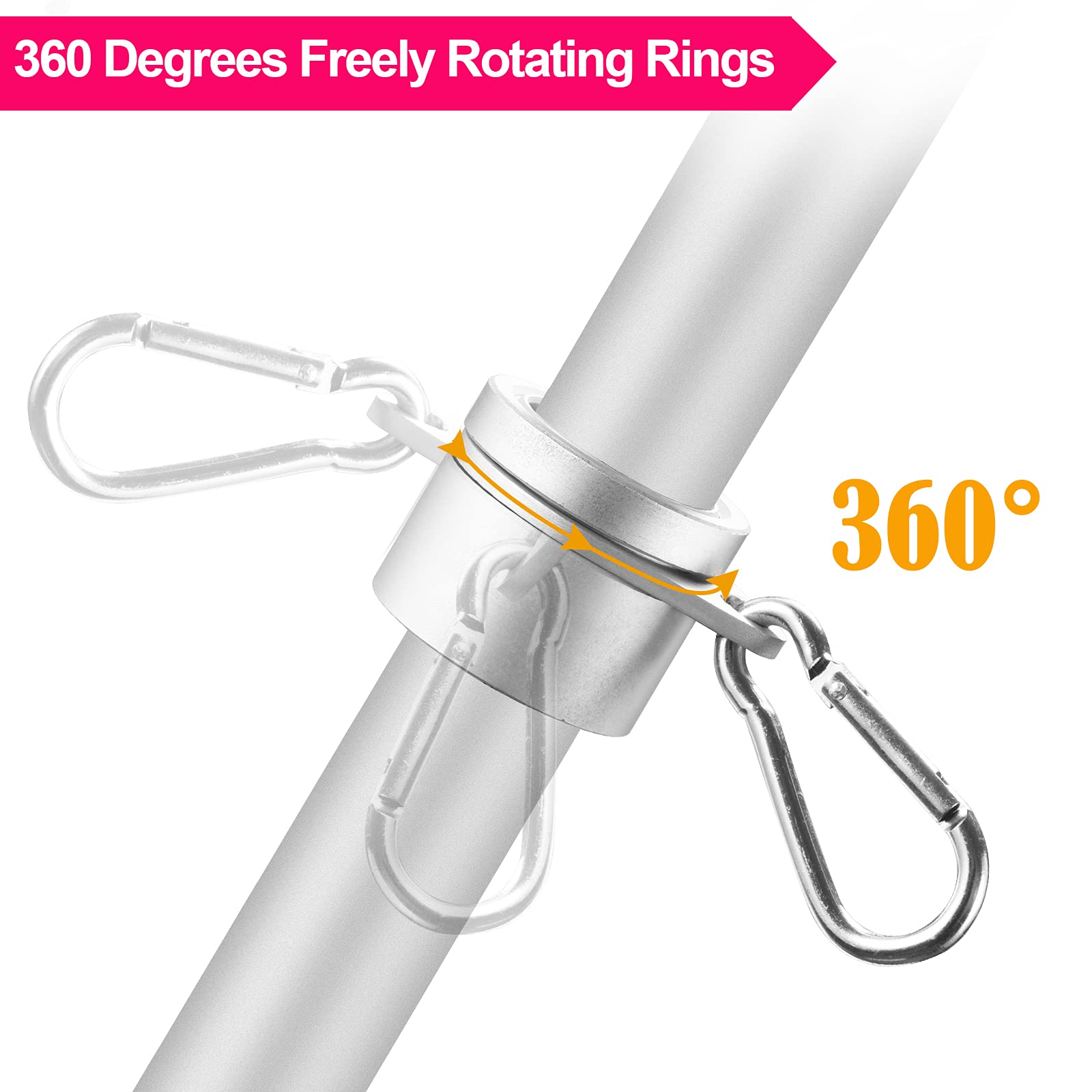 BONWIN aluminum alloy flag ring clip with rust resistance for lasting outdoor use