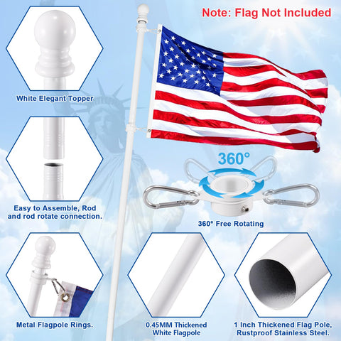 BONWIN carabiners connect pole to flags securely