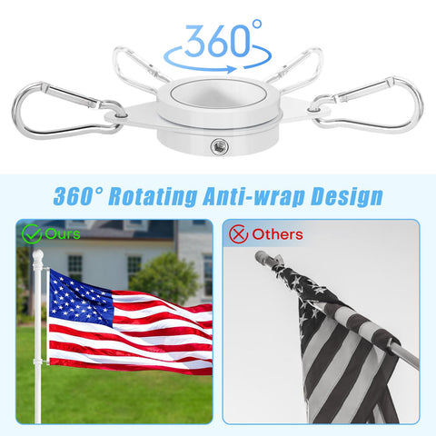 BONWIN aluminum flag pole clips deliver durable, rust-resistant mounting.