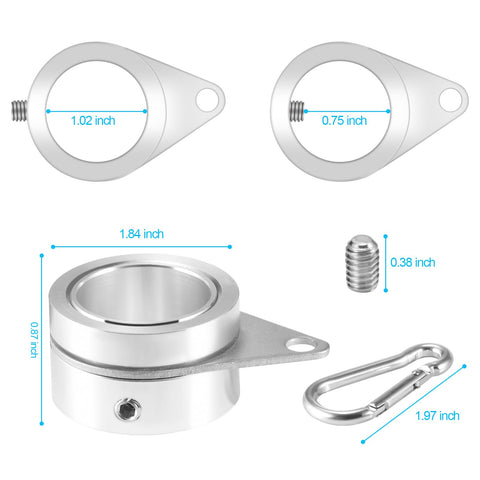 BONWIN aluminum flag pole rings with sturdy construction
