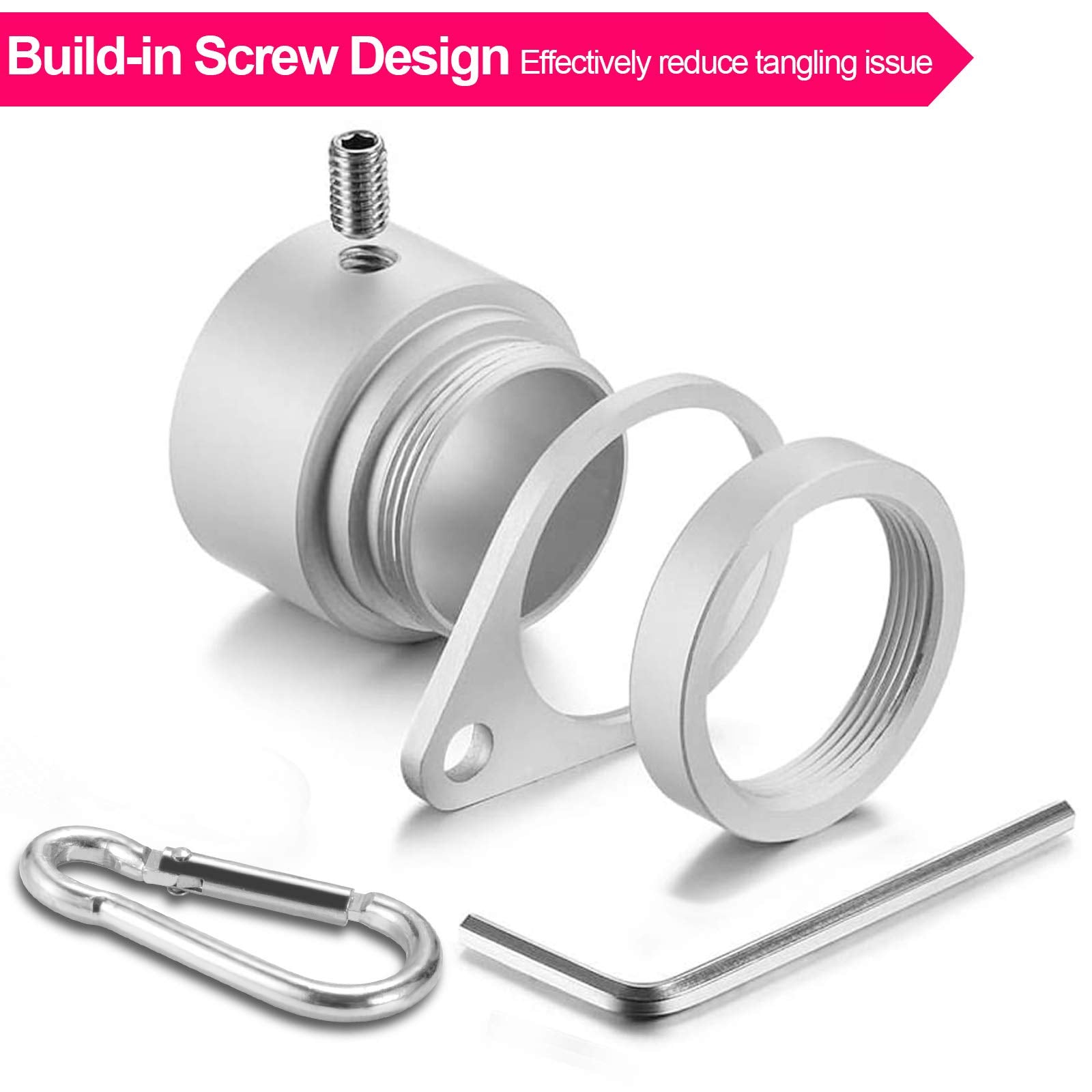 BONWIN carabiners attach flags with grommets to poles securely