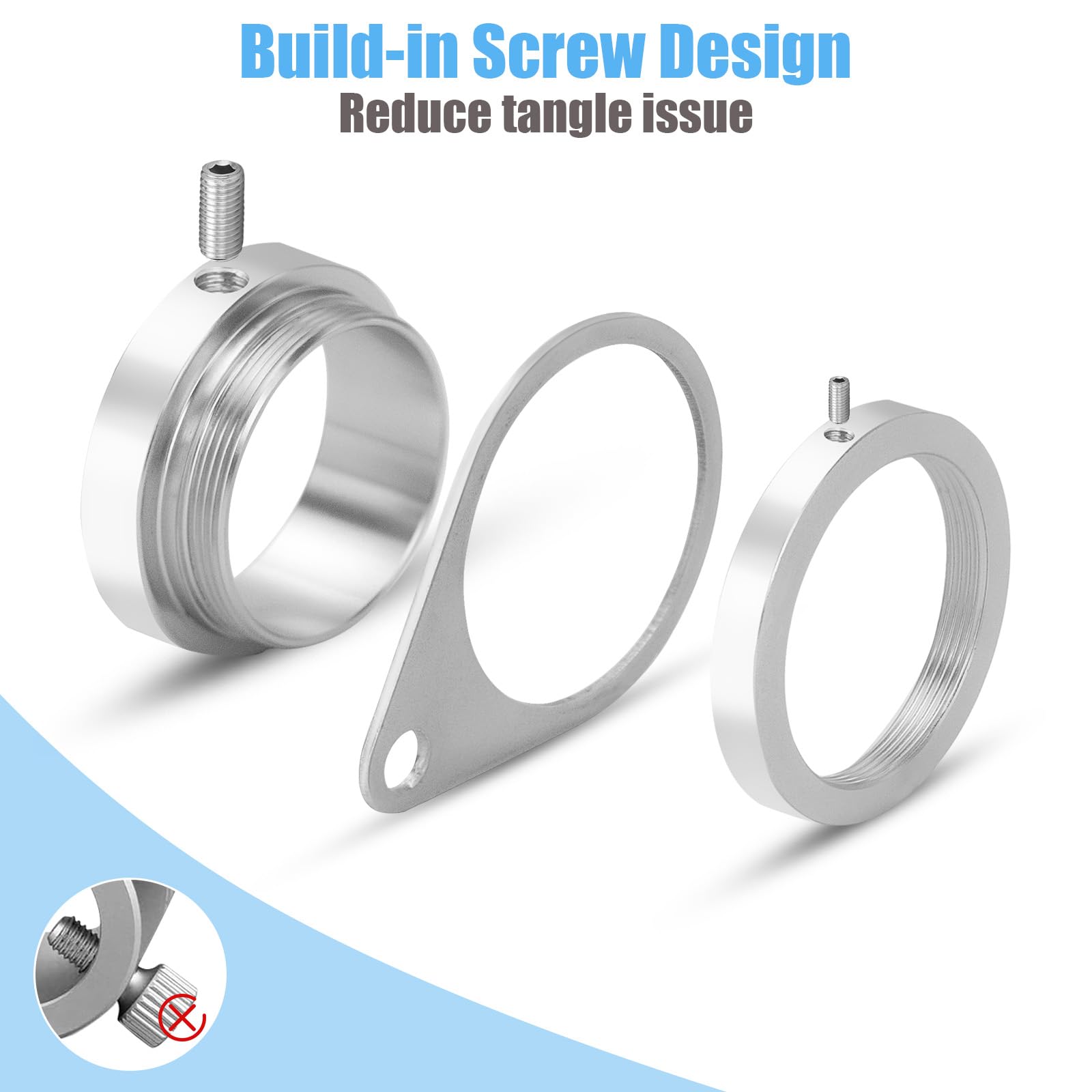 BONWIN aluminum carabiners connect grommet flags to rings