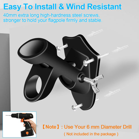 BONWIN easy-install mounting bracket for quick flagpole setup