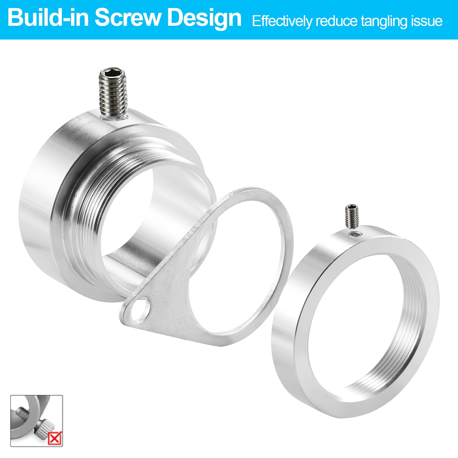 BONWIN easy setup flag rings with adjustable screw