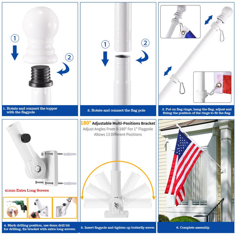 BONWIN flag-compatible 3x5-4x6 flags fit securely for everyday outdoor displays.