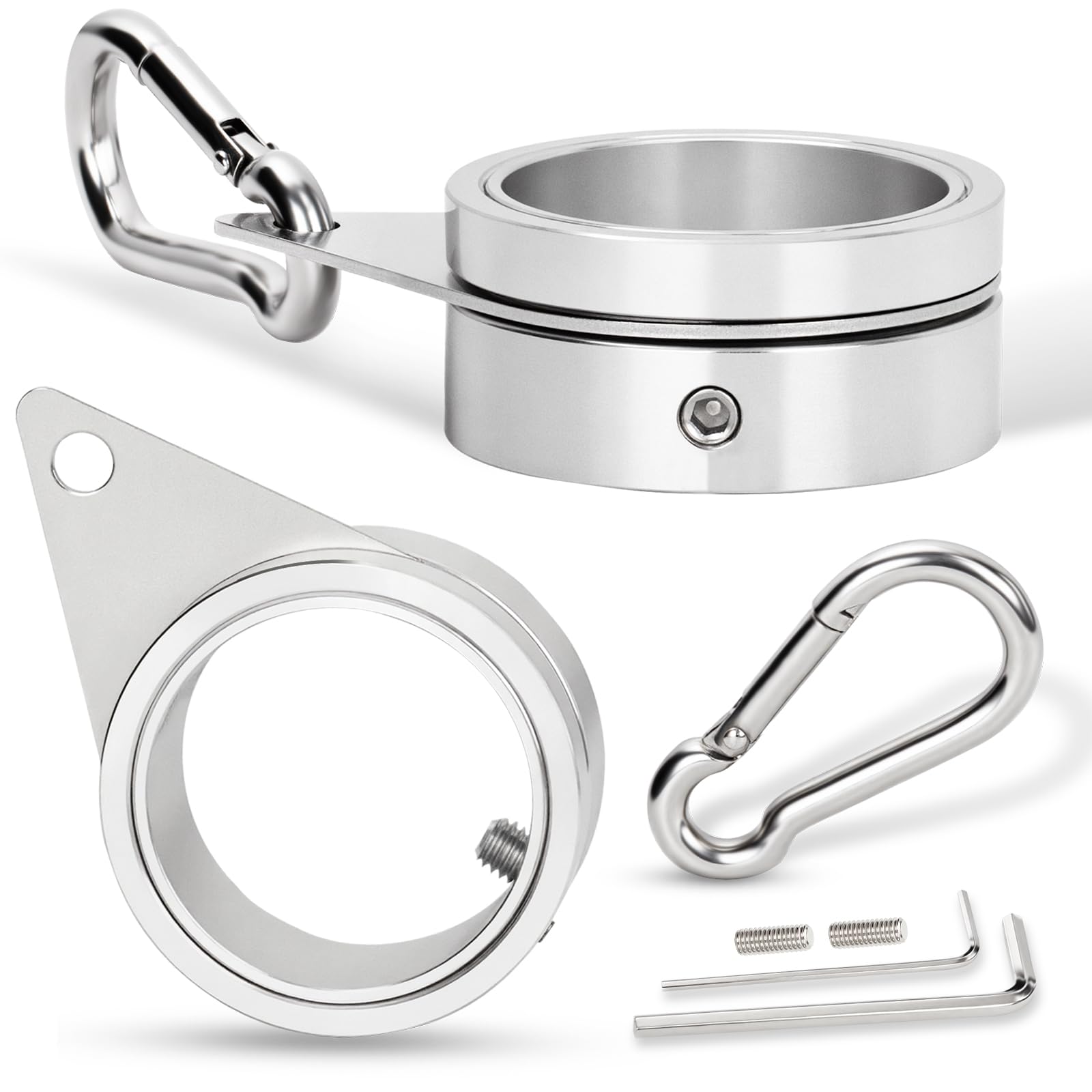 Bonwin flag pole ring clip assembly ready for secure flag mounting