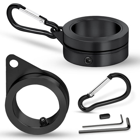 BONWIN flag pole rings clip set on a 1 inch pole for secure mounting.