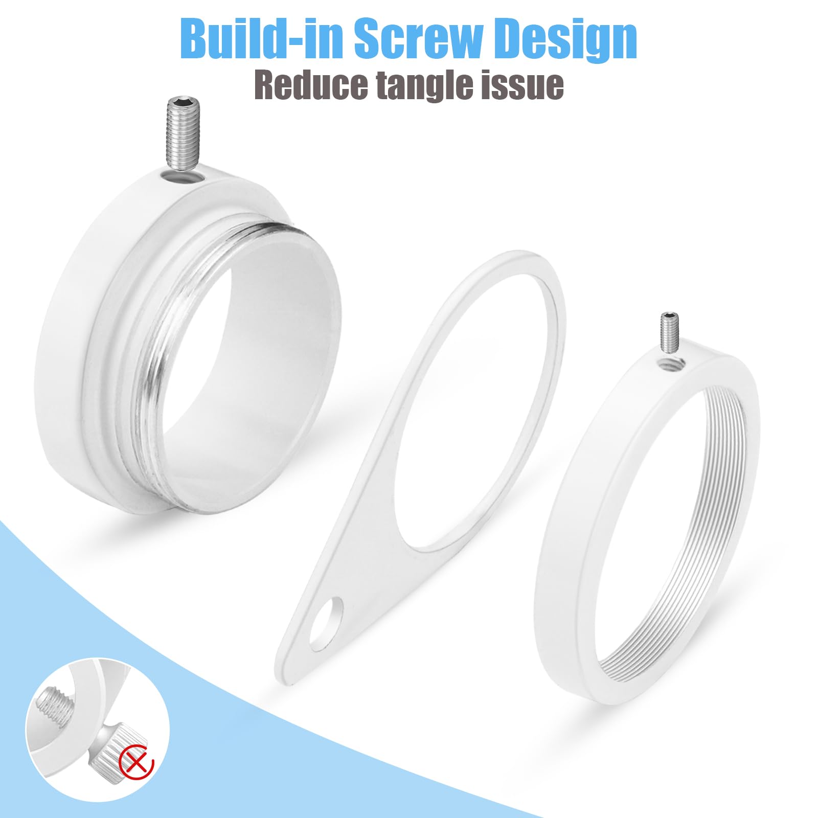 BONWIN flag ring with adjustable screw fits 0.75-1.02 inch poles.