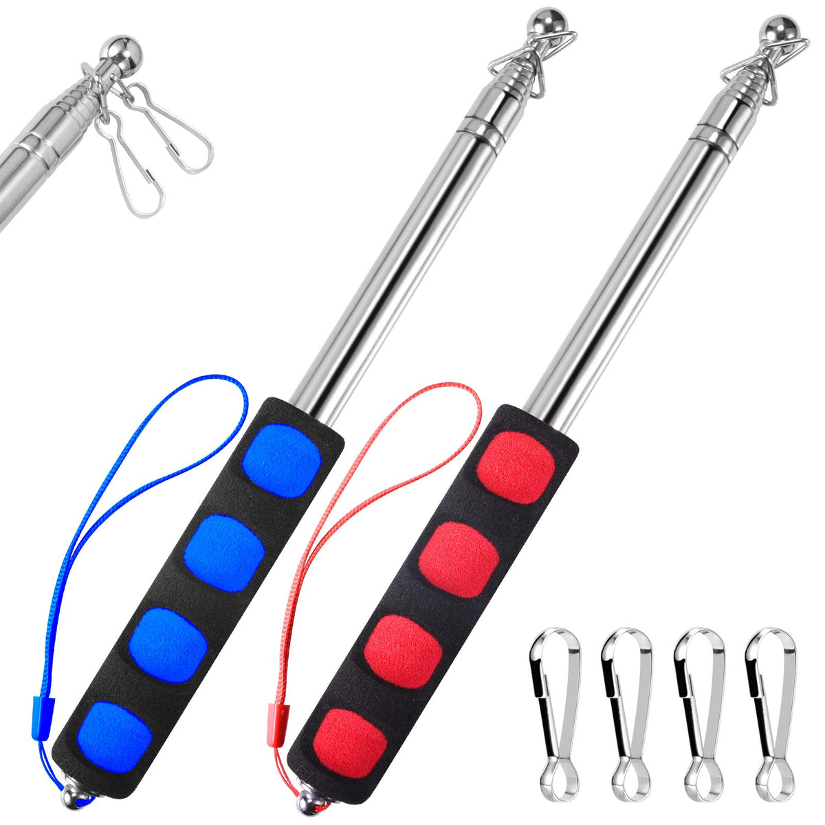 BONWIN flagpole extended to 1.6 m for versatile outdoor flag displays