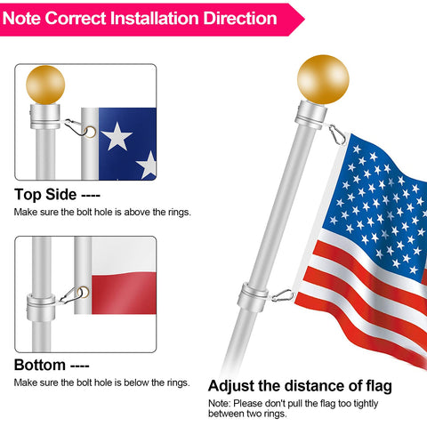 BONWIN carabiners for grommeted flags with pole rings