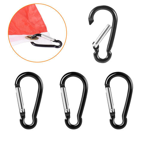 BONWIN aluminum alloy carabiner clip anchors grommeted flags reliably.