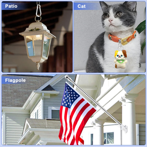 BONWIN four-pack flagpole clips for easy replacements and maintenance.