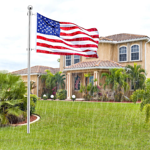 Includes two rings and screws for easy flag setup