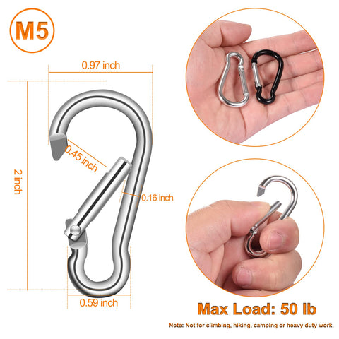 BONWIN replacement hardware for outdoor flagpoles, versatile for keychains and cords.