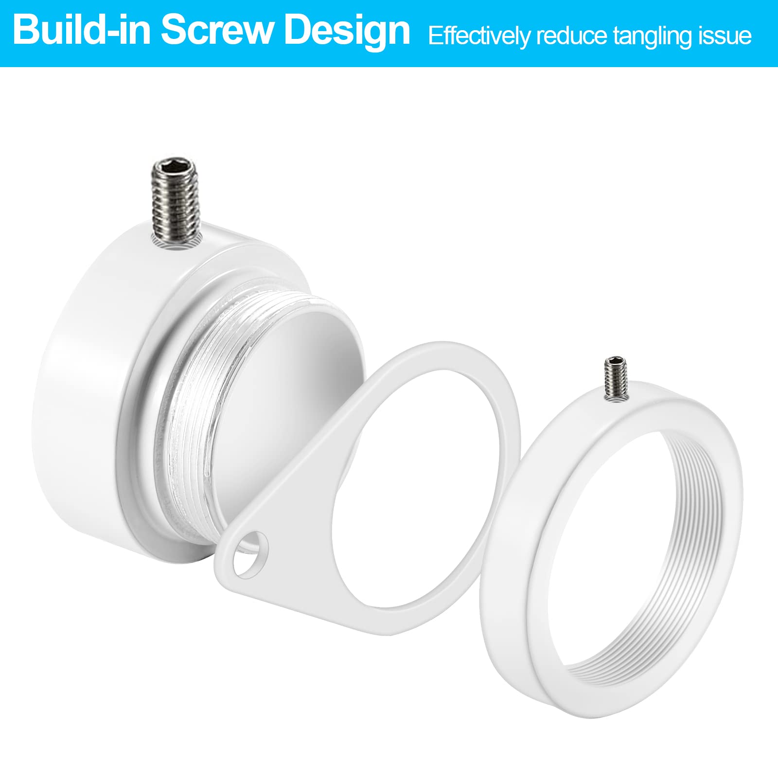BONWIN silver aluminum carabiners connect grommeted flags.