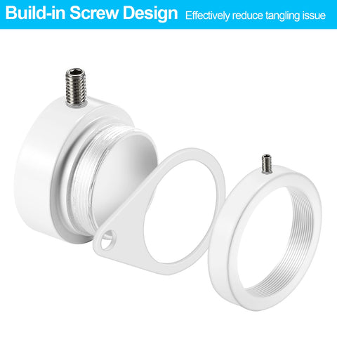 BONWIN silver aluminum carabiners connect grommeted flags.
