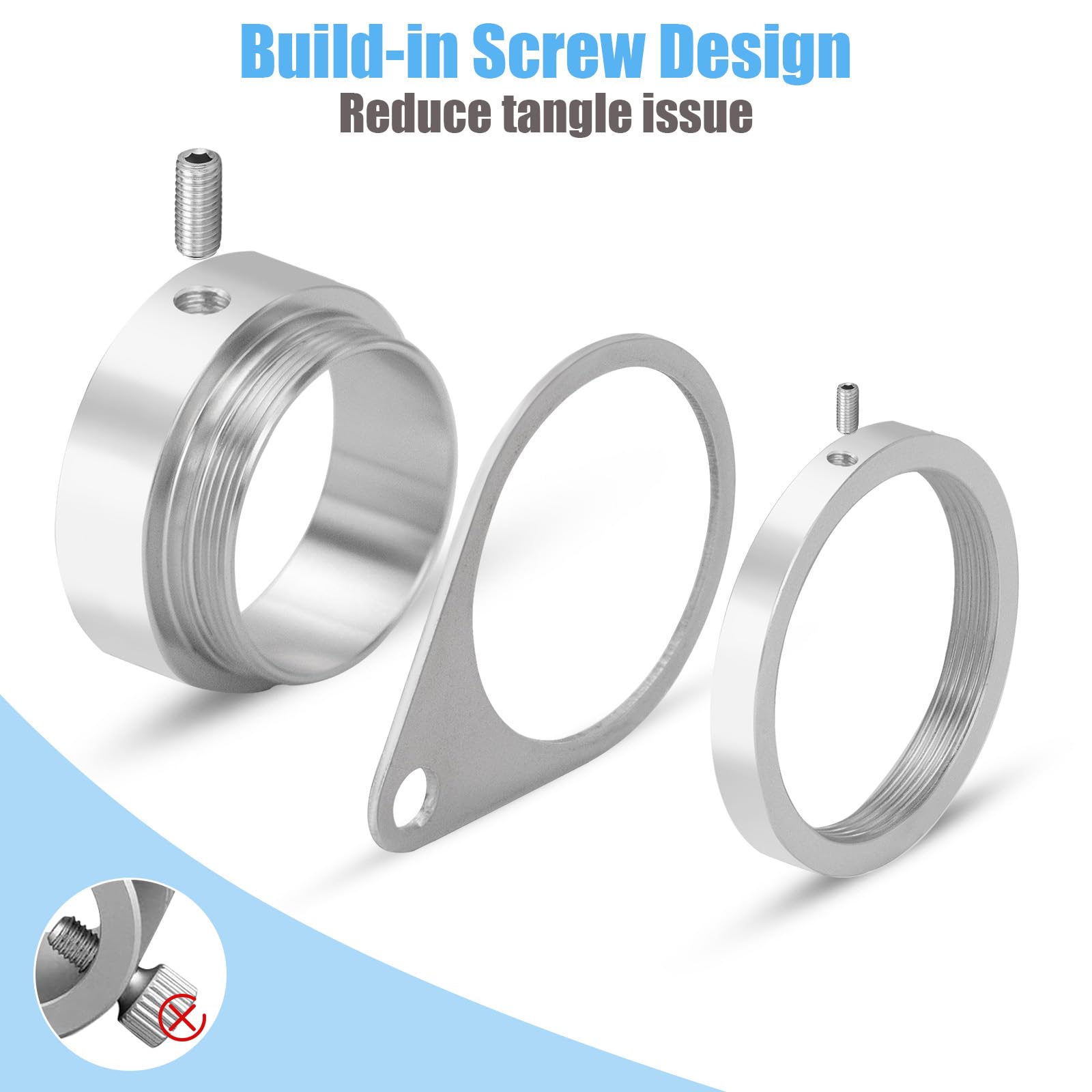 Bonwin stainless steel carabiner close-up for strong flag connections