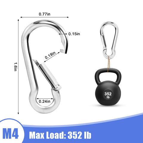 Stainless steel BONWIN clip resists rust for outdoor flag displays.