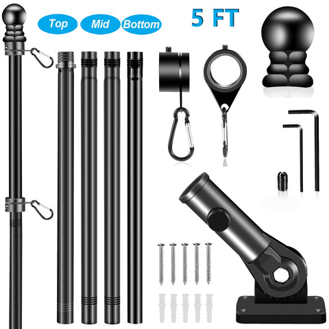 BONWIN thickened stainless steel pole demonstrates outdoor durability.