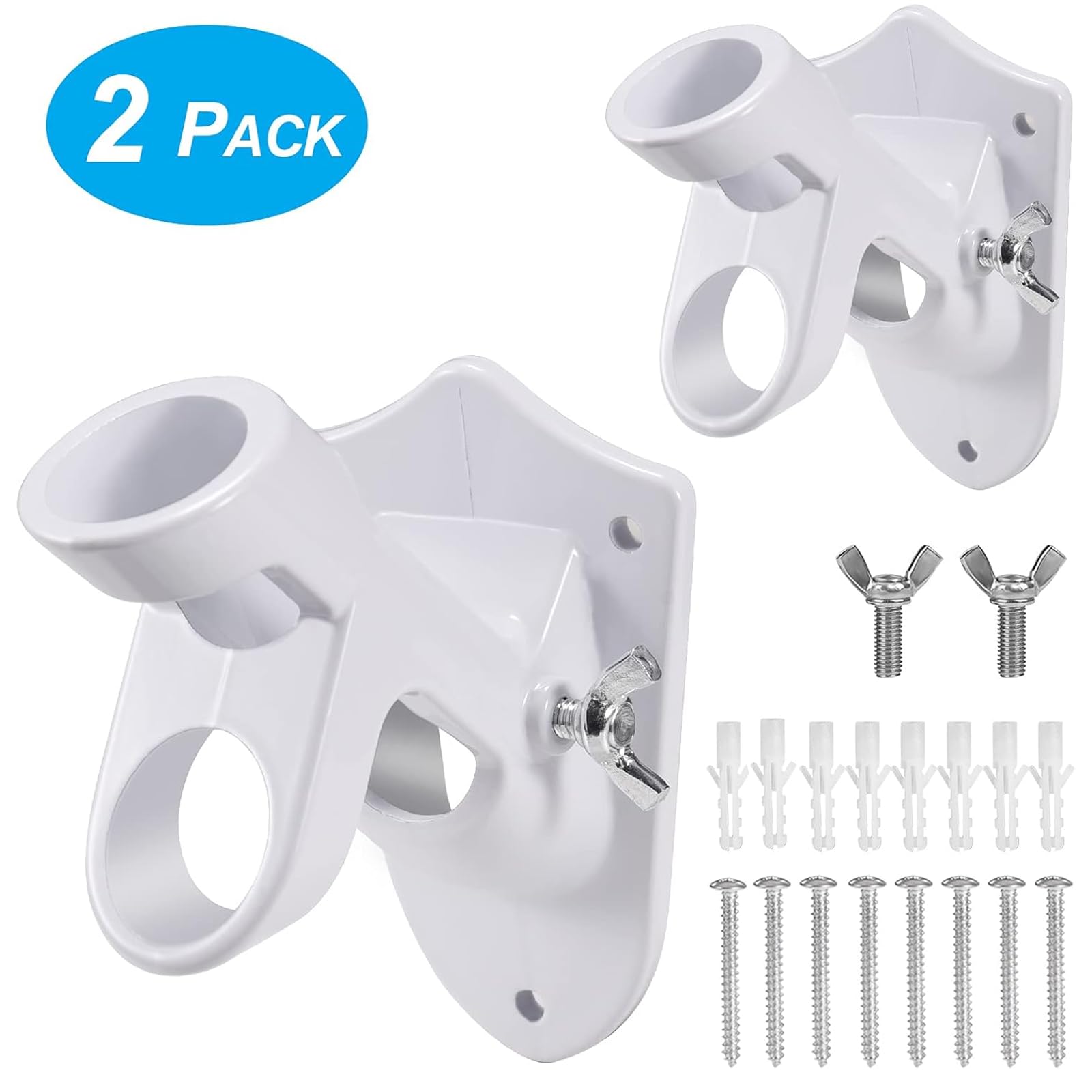 BONWIN two-position flag pole bracket allows 45-degree or vertical mounting