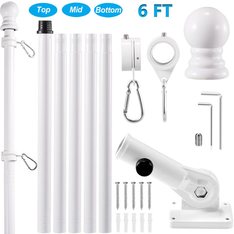 BONWIN wall-mount bracket 180-degree position supports versatile flag displays.
