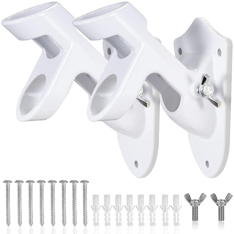 BONWIN wall-mount bracket 2-pack secures 1-inch flagpoles on exterior walls