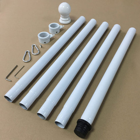 BONWIN white flag pole kit boosts curb appeal and pride