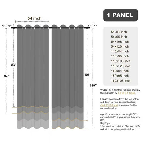 Smart packaging: one panel per order for BONZER 54x95 curtain