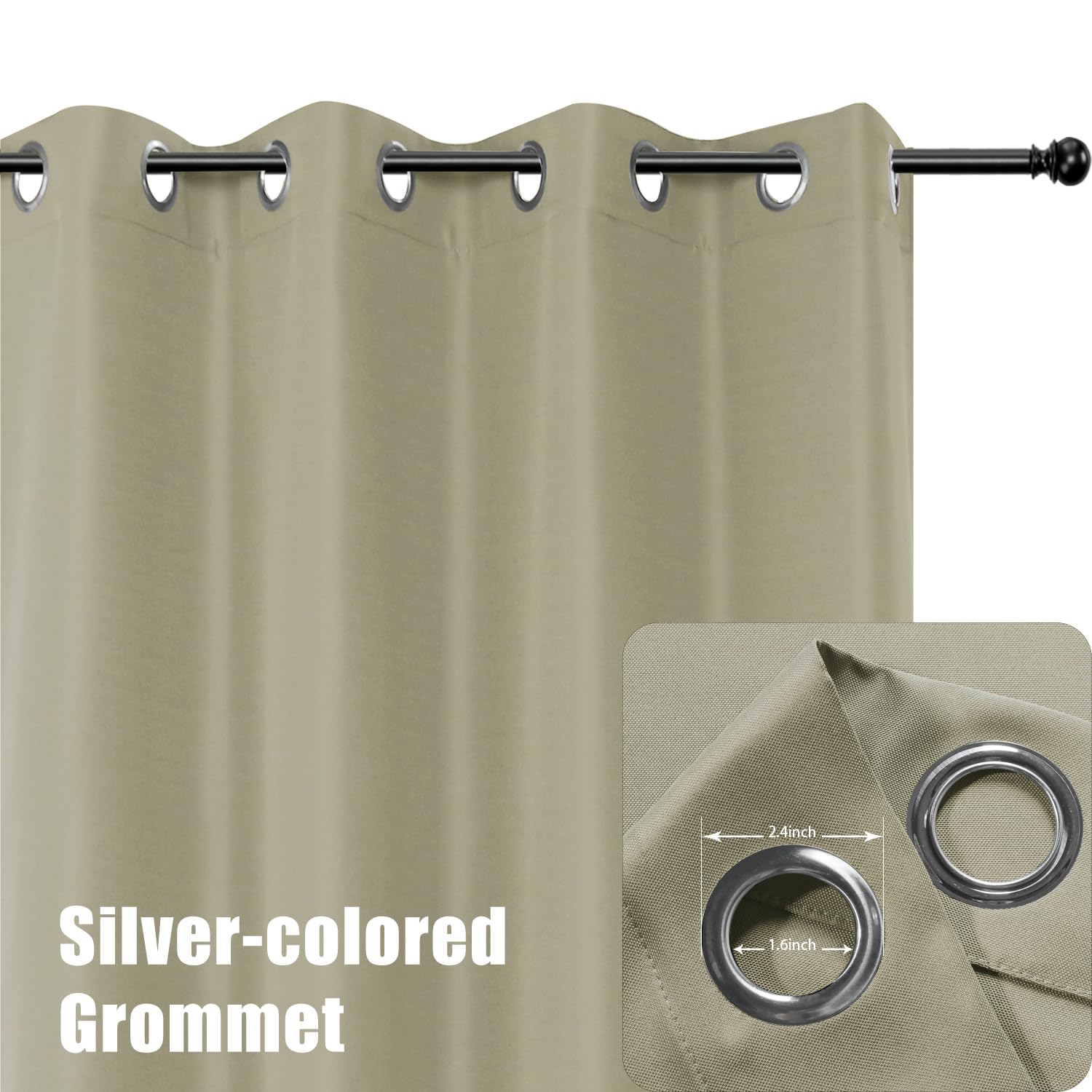 BONZER privacy curtain panel providing opaque coverage for outdoor space
