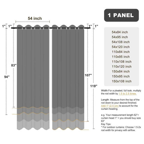 BONZER 1-panel curtain ships ready for quick patio setup.