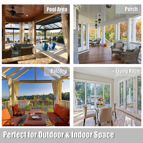 BONZER outdoor curtains provide privacy and thermal barrier for deck or gazebo