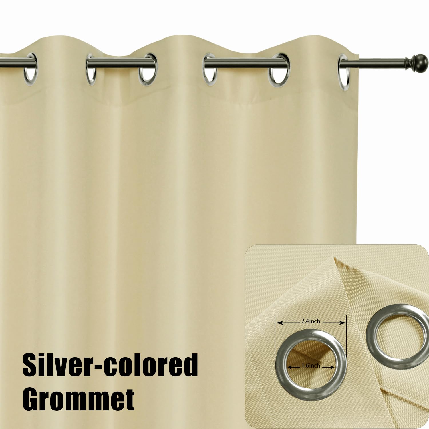 BONZER heavy privacy curtain shields views for porches and gazebos.