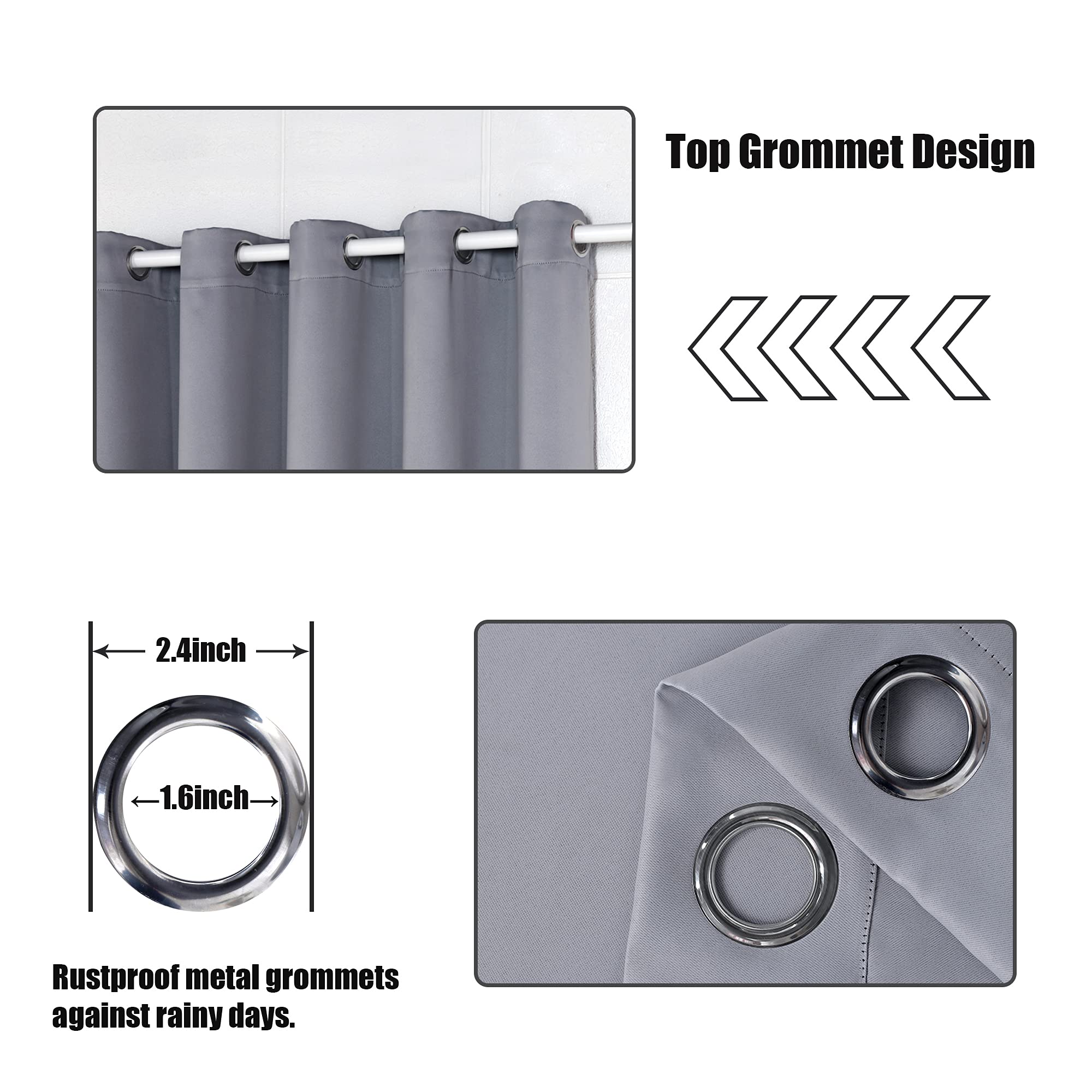 BONZER rust-proof grommets on the edge enable secure, quick hanging