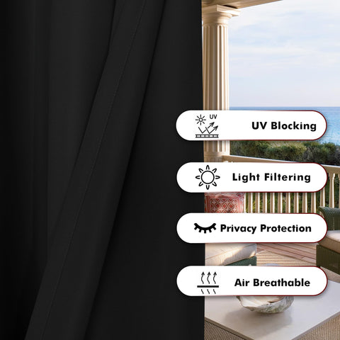 BONZER opaque material provides privacy for balconies, porches, and gazebos.