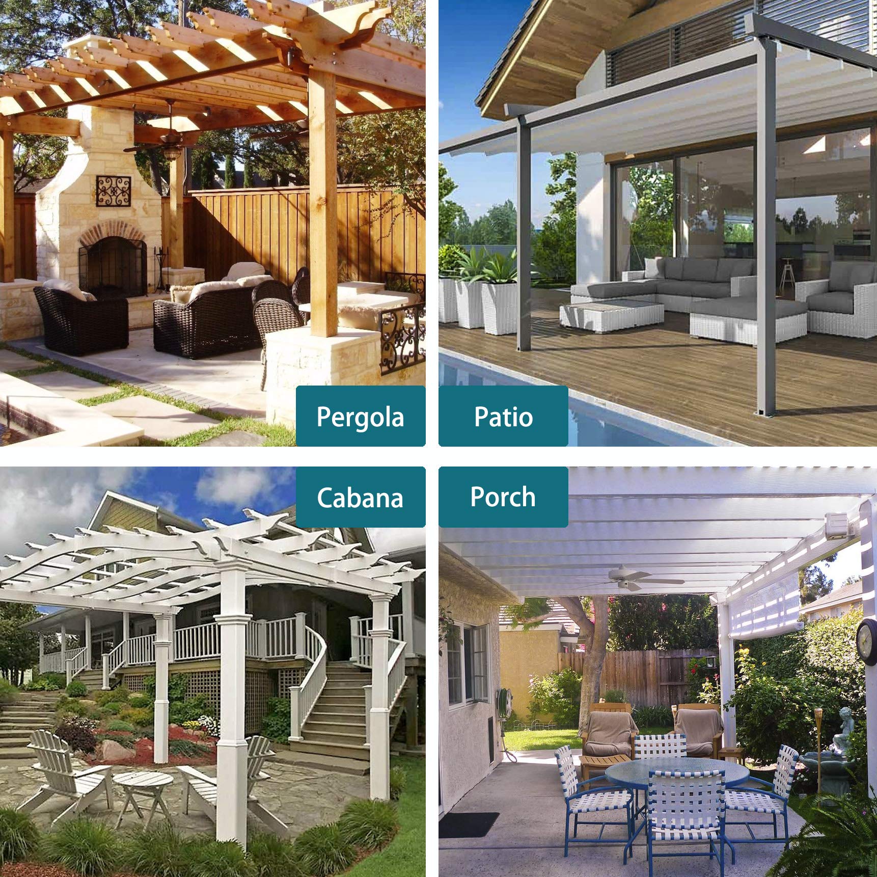 BONZER linen-style fabric softly diffuses sunlight while balancing privacy in patios and living spaces.